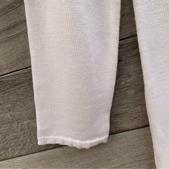Eileen Fisher Sweater Womens L Merino Wool Tunic Long Sleeve Mock Ivory Cream - Picture 7 of 16